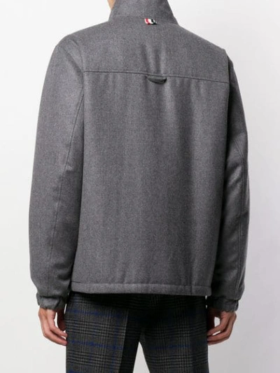 Shop Thom Browne Reversible Bomber Jacket In Grey