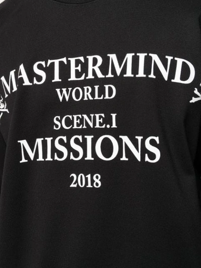 Shop Mastermind Japan Logo Print Sweatshirt - Black