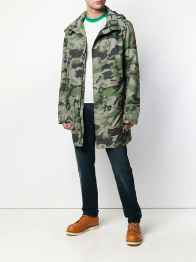 Shop Canada Goose Camouflage Hooded Parka In Green