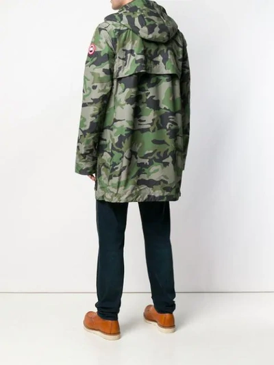 Shop Canada Goose Camouflage Hooded Parka In Green