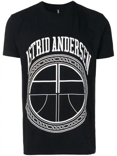 Shop Astrid Andersen Logo Print T-shirt In Black