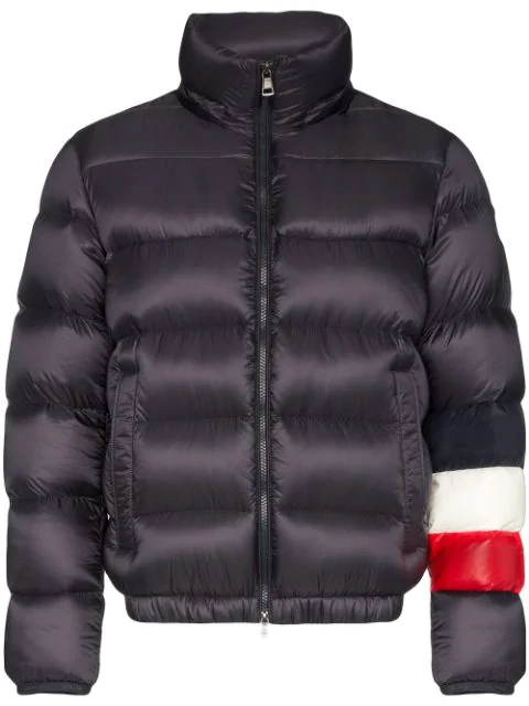 Moncler 'willm' Stripe Sleeve Hooded Down Puffer Jacket In Blue | ModeSens