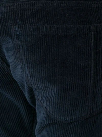 Shop President's Corduroy Slim Trousers - Blue
