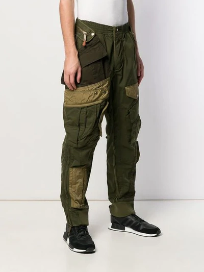 Shop Dsquared2 Tapered Cargo Trousers In Green