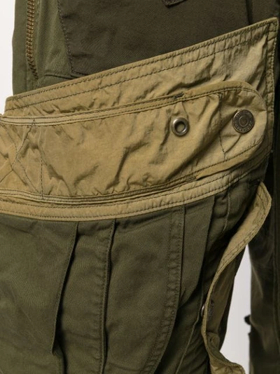 Shop Dsquared2 Tapered Cargo Trousers In Green