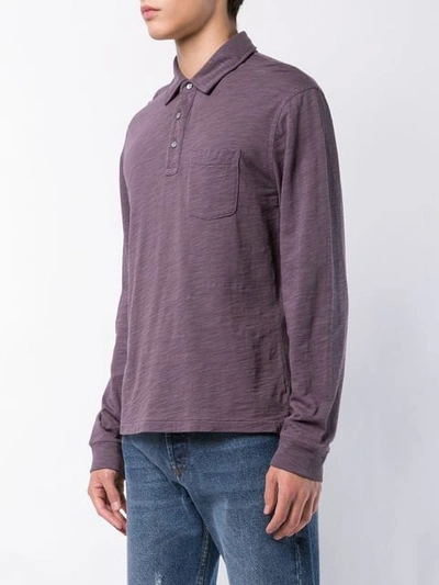 Shop Alex Mill Rugby Polo Top In Purple