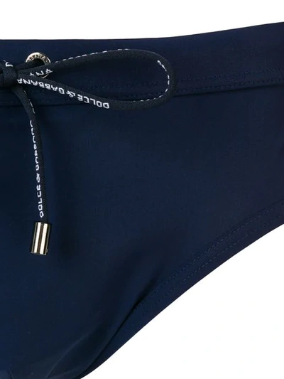 Shop Dolce & Gabbana Logo Swim Trunks In Blue