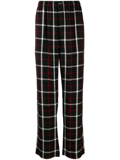 Shop Balenciaga Pajama Style Trousers In Black