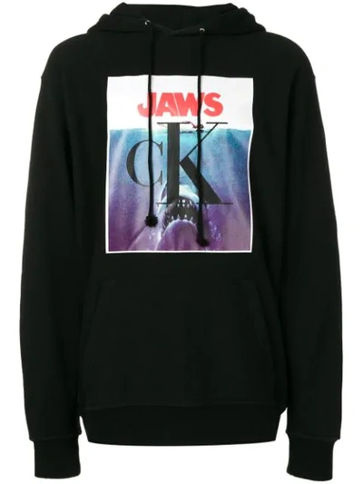 Calvin Klein 205w39nyc Printed Cotton Jersey Sweatshirt Hoodie In Black |  ModeSens
