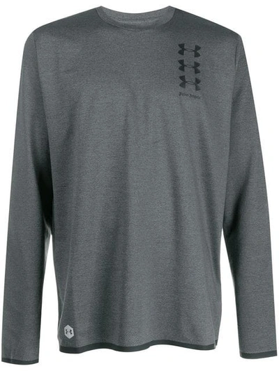 Palm Angels X Under Armour Recovery Longsleeved T-shirt In Grey | ModeSens