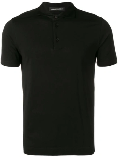 Shop Lamberto Losani Regular Polo Shirt In Black