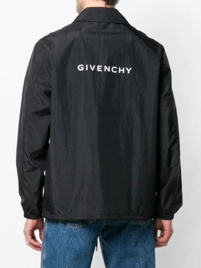 GIVENCHY LOGO贴花大衣 - 黑色