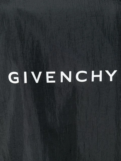 Shop Givenchy Logo Patch Coat In Black