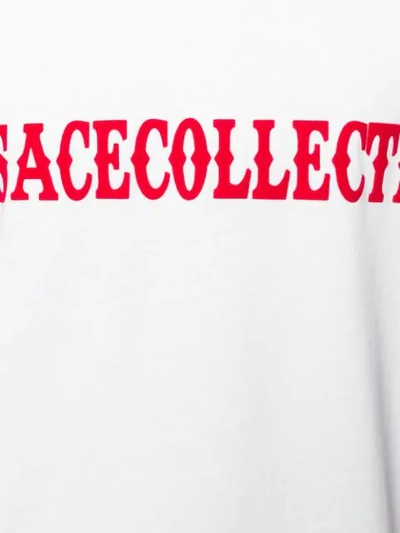 Shop Versace Felt Logo T-shirt In White