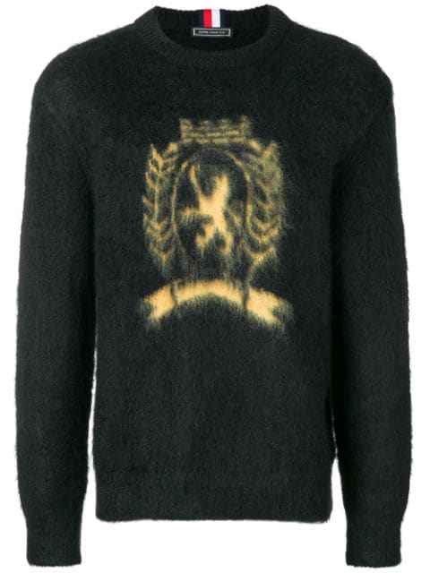 black crew neck jumper