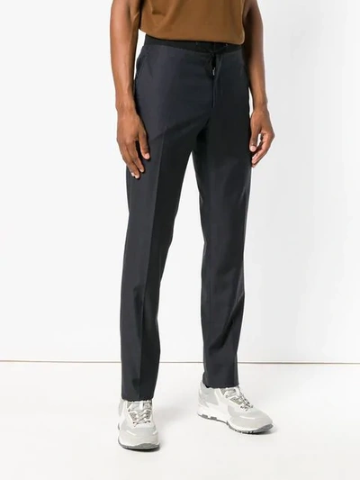 Shop Lanvin Tailored Track Pants In Blue