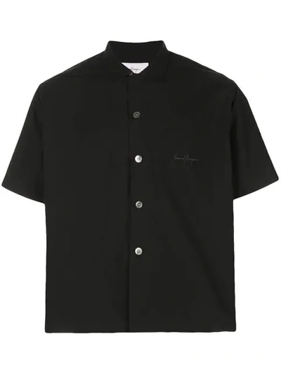 SECOND/LAYER BOXY FIT SHIRT - 黑色