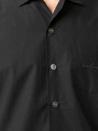 SECOND/LAYER BOXY FIT SHIRT - 黑色