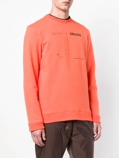 Shop Raf Simons Drugs Cover Sweatshirt In Yellow