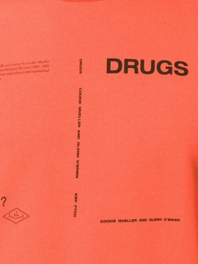 Shop Raf Simons Drugs Cover Sweatshirt In Yellow