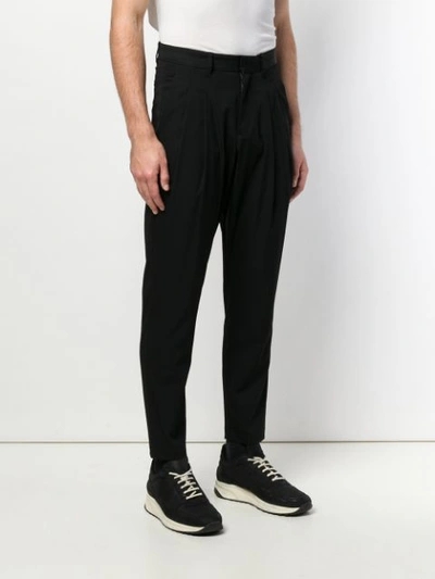 Shop Attachment Pleated Tapered Trousers - Black