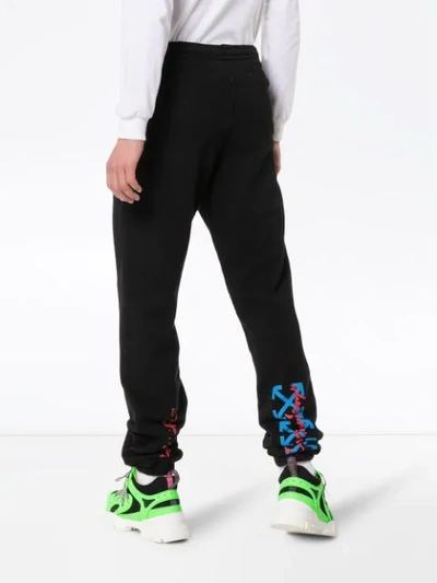 Shop Off-white Kiss Cotton Sweatpants In Black