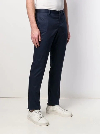 Shop Etro Straight Fit Chinos In Blue