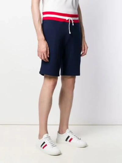 Shop Polo Ralph Lauren Contrast Stripe Bermuda Shorts In Blue