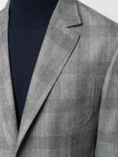 Shop Brunello Cucinelli Check Two Piece Suit In Grey