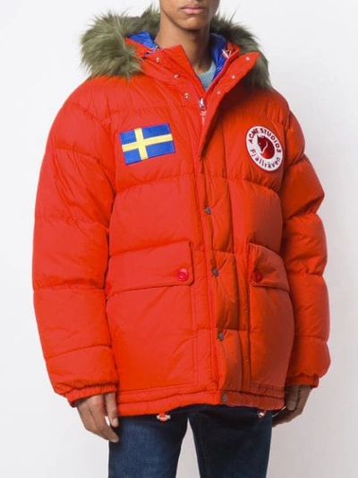 Shop Acne Studios X Fjällräven Reversible Down Jacket In Orange