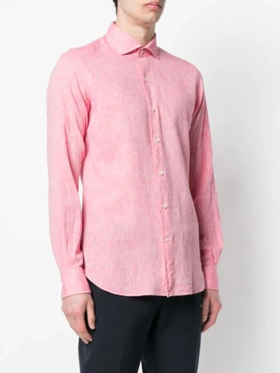 Shop Orian Plain Button Down Shirt In Pink