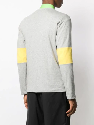 Shop Comme Des Garçons Shirt Contrast Cross Strip Sweatshirt In Grey