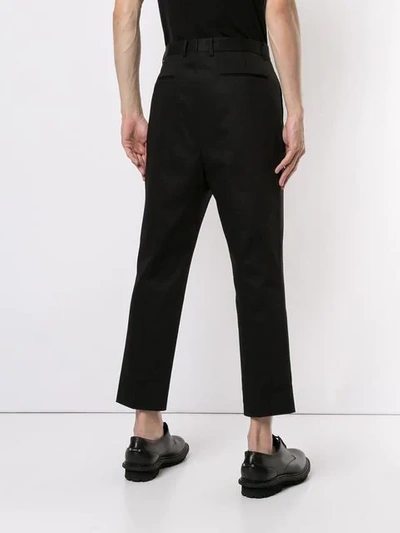 Shop Jil Sander Smart Cropped Trousers In Black
