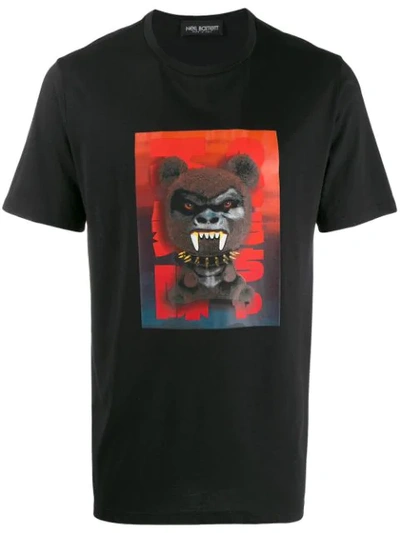 Shop Neil Barrett Printed Fetish Bear T-shirt In Black