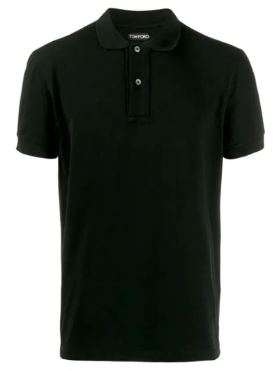 Shop Tom Ford Klassisches Poloshirt - Schwarz In Black