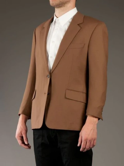 Shop Burberry Vintage Long-sleeve Buttoned Blazer - Brown