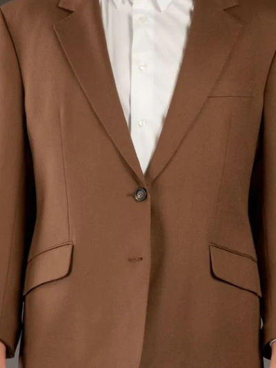 Shop Burberry Vintage Long-sleeve Buttoned Blazer - Brown