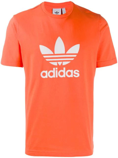 adidas trefoil orange t shirt