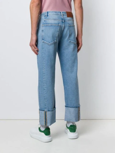 Shop Valentino Vltn Straight-leg Jeans In Blue