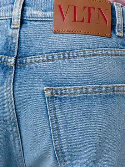 Shop Valentino Vltn Straight-leg Jeans In Blue