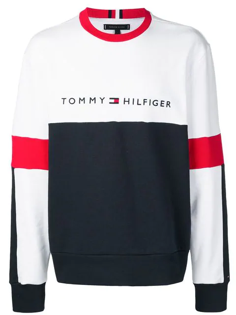 tommy hilfiger blue white red sweatshirt