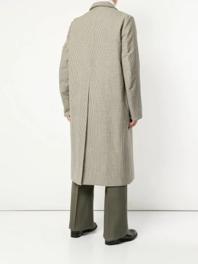 JIL SANDER CHECKED LONG COAT - 中性色