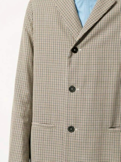 Shop Jil Sander Checked Long Coat In Neutrals