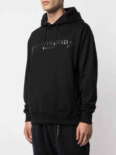 MASTERMIND WORLD LOGO PRINT HOODIE - 黑色