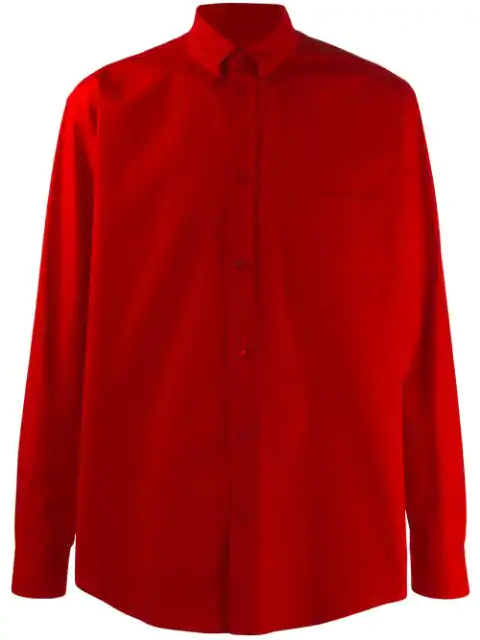 red balenciaga shirt