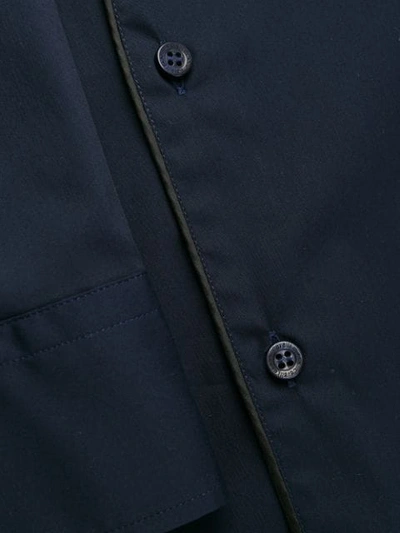 Shop Cavalli Class Appliqué Detail Shirt In Blue