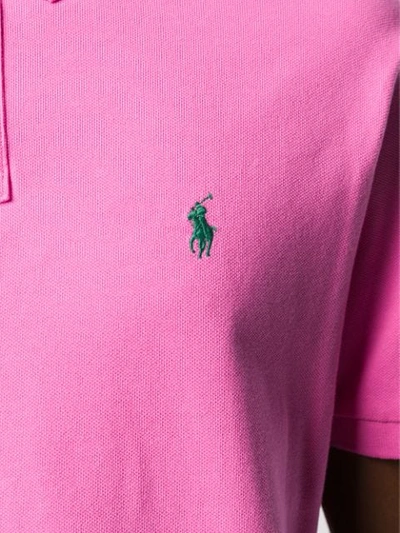 Shop Polo Ralph Lauren Embroidered Logo Polo Shirt In Pink