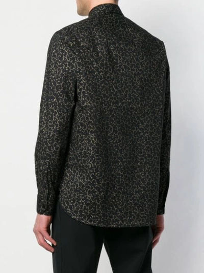 Shop Saint Laurent Hemd Mit Blumen-print In Black