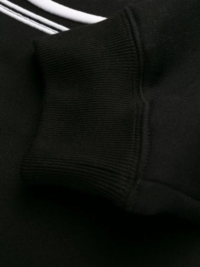 Shop Versace Embroidered Slogan Sweatshirt In Black