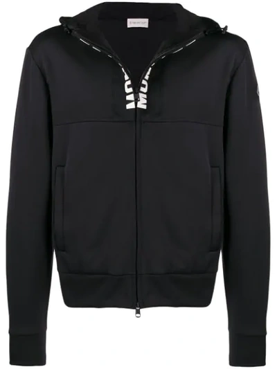 MONCLER ZIPPED JERSEY HOODIE - 蓝色